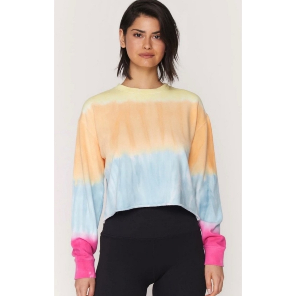 Spiritual Gangster Heart Sky Mazzy Pullover Sweatshirt Sun Ombre Size M